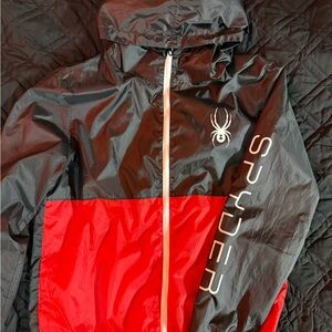 Spyder Black and Red Raincoat